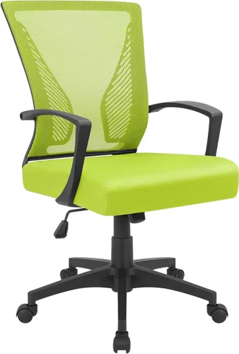 Miniatura 11 de Furmax Silla de oficina ergonómica de escritorio para computadora, silla de malla, respaldo medio, soporte lumbar giratorio con reposabrazos
