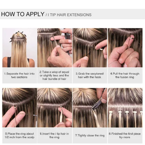 Miniatura 8 de Kit de herramientas de extensiones de cabello, accesorios profesionales de peluquería, 500 piezas de cuentas de micro anillo, 1 alicates de Negro