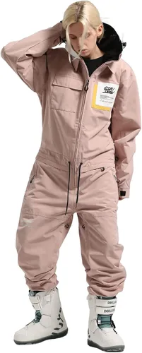 Miniatura 4 de Trajes de esquí de una pieza para mujer, impermeables, resistentes al viento, traje de nieve aislado, para deportes de nieve
