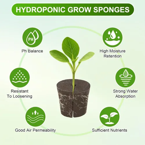 Miniatura 2 de M METERXITY Paquete de 5 esponjas de cultivo, 3.1 x 2.4 x 2.8 pulgadas, esponjas de repuesto para crecimiento de raíces, vainas de semillas