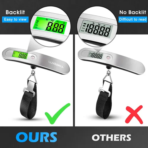Miniatura 5 de Luxebell balanza digital para equipaje, 110 libras, regalo para viajeros