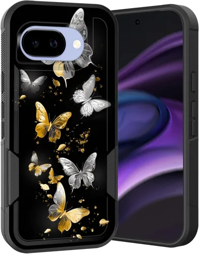 Miniatura 39 de Funda para Pixel 6A, Híbrida de Doble Capa de Servicio Pesado Resistente a Prueba de Golpes PC Duro + Funda Protectora de Silicona Suave para Google