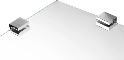 Miniatura 8 de Mount-It! Estante de ducha esquinero de vidrio para baño, montado en la pared con riel cromado y vidrio templado de 0.315 in, organizador de baño