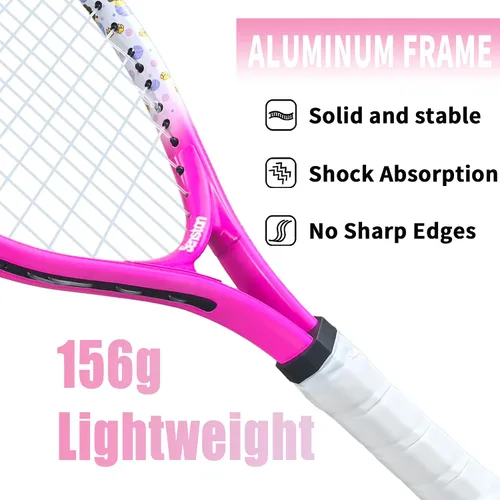 Miniatura 6 de Senston Kids Tennis Racket Set (17 & 23 Inch) - 1 Pack Junior Tennis Racquet, Lightweight Aluminum Frame, Includes Cover