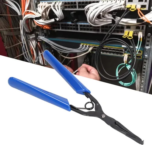 Miniatura 8 de Pelacables de fibra óptica, alicates de punta larga de brida para conexión de fibra que inserta la herramienta de extracción, pelacables con mango