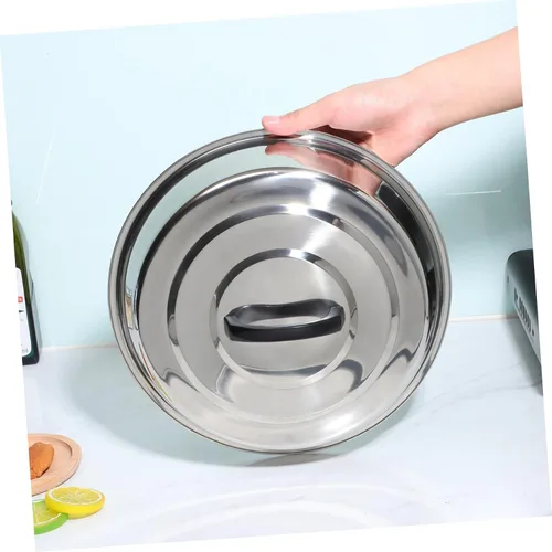 Miniatura 3 de Tapa redonda de acero inoxidable para cocinar al vapor para cocinar a la plancha y parrilla, utensilios de cocina versátiles para parrilla superior