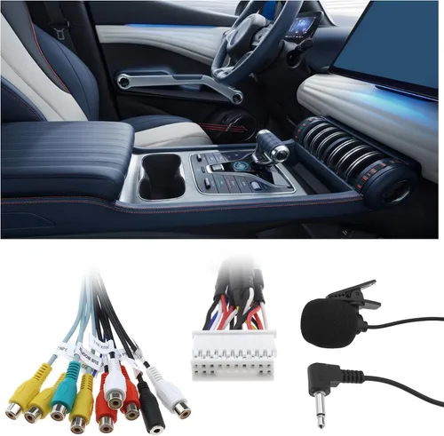 Miniatura 3 de Arnés de cableado RCA de 20 pines RCA Cable adaptador RCA estéreo de salida RCA Cable de extensión de cable de extensión Accesorios de coche