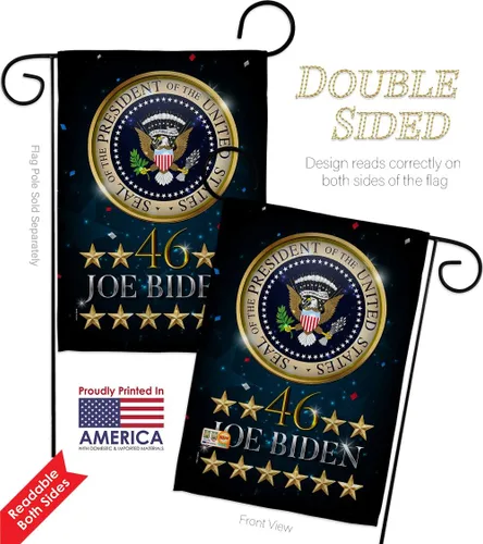 Miniatura 3 de Bandera de Biden Harris con el presidente de Estados Unidos 46, bandera de jardín Patriótico, partido de té republicano demócrata de Estados Unidos