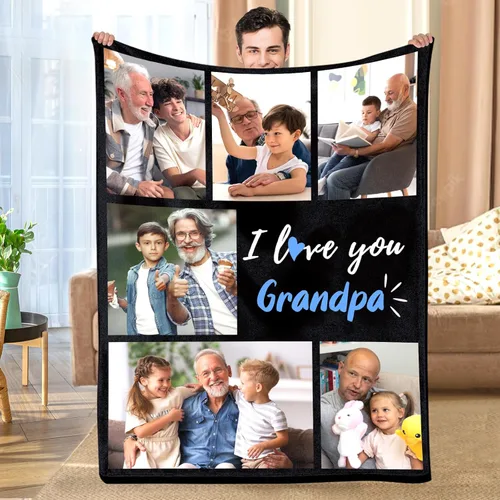 Miniatura 11 de Manta personalizada con foto/texto, manta con imagen personalizada, regalos de amor, regalos personalizados para parejas para novio, novia, esposa