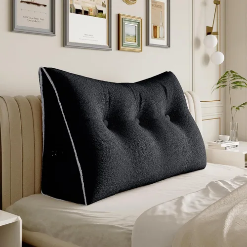 Miniatura 36 de Almohada de Cuña Engrosada de 10 libras para Cabecero Posicionador Corporal Almohada de Cuña para Cama Soporte de Respaldo Almohada Triangular