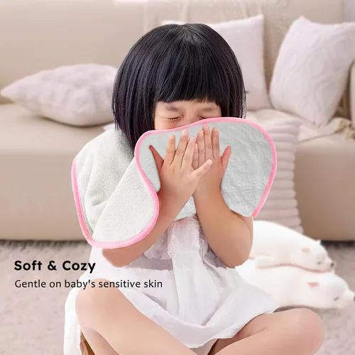 Miniatura 8 de Juego de baberos grandes para niños pequeños, ultra suaves y absorbentes, baberos para bebés para babear y alimentar
