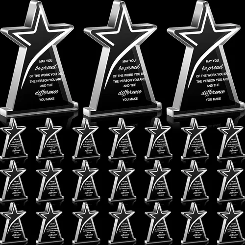 Huquary Premios de agradecimiento a los empleados para el compañero de trabajo del mes Trofeo Acrílico Regalo de agradecimiento a granel Be Proud of