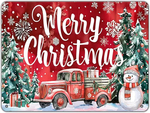 Miniatura 22 de Letreros de Navidad de Metal Vintage de Lata, May You Never to Too Grown Up to Search The Skies Christmas Eve 8x12 Pulgadas Arte Rústico de Pared
