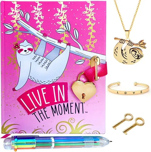 Life is a Doodle Diario con cerradura y llave para niñas – Diario con cerradura incluye diario secreto para niñas para escritura de diario,