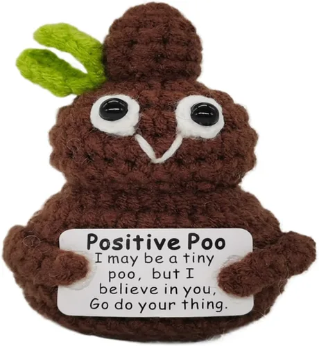 Miniatura 8 de Cabeza de Patata Positiva y Divertida con Tarjeta Mini de Crochet y Tejido para Apoyo Emocional Hecho a Mano, Regalos de Pepino, Decoración
