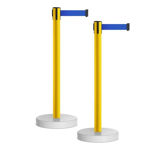 Miniatura 49 de Crowd Control Warehouse - CCW Juego de 2 puntales retráctiles de barrera de cinturón, base rellenable de agua MSH630-11 cinturón de pie, cinturón