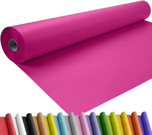 Miniatura 40 de SMART&CASUAL Papel de regalo negro de 17.8 x 760 pulgadas (63 pies) de papel kraft para regalo, tablón de anuncios, ramos, flores, niños, embalaje