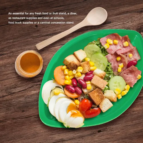 Miniatura 7 de PowerTRC Bandeja reutilizable para aperitivos, bandeja para dulces, aperitivos o inmersión con diseño de hoja de palmera, bandeja de decoración