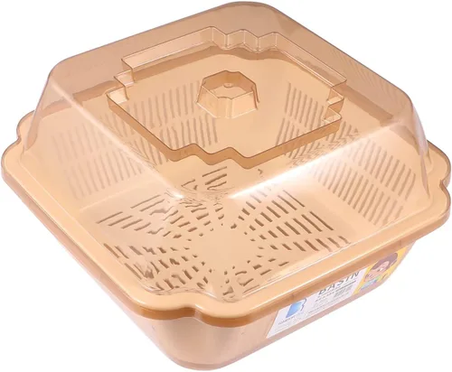 Estante de secado de platos de cocina cubierto, caja de almacenamiento de drenaje, estante de agua, utensilios de drenaje, soporte para botellas,