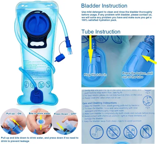 Miniatura 9 de Mothybot Paquete de mochila de hidratación, mochila de agua de 20 litros incluida, bolsa de hidratación de 2 litros, esencial para festivales