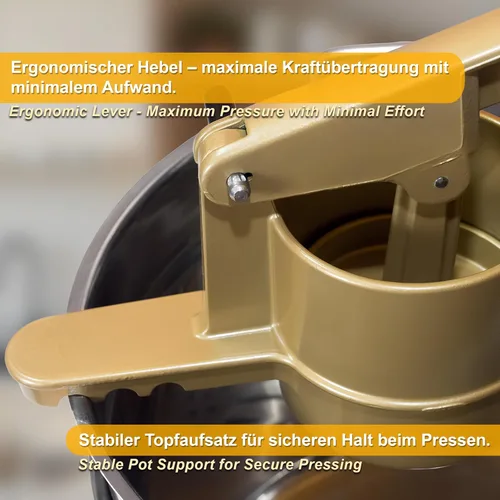 Miniatura 3 de Spaetzle Press 2192, diseño de agujeros irregulares para Spaetzle estilo raspado a mano, apto para lavavajillas, fabricado en Alemania