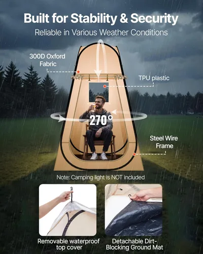 Miniatura 3 de VEVOR Pop up Sports Tent, 8 Sizes Optional Clear Bubble Tent for 1-6 Person, Waterproof Outdoor Pod with Floor Mat & Top Cover, Garden Igloo Dome
