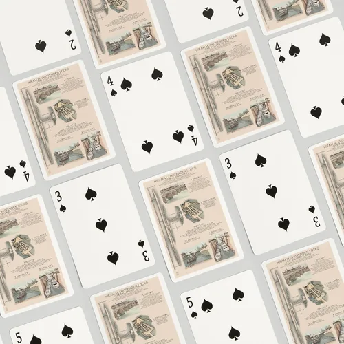 Miniatura 4 de Lantern Press Ballard Locks Technical, 52 Playing Cards for Adults, Poker Size Card Deck