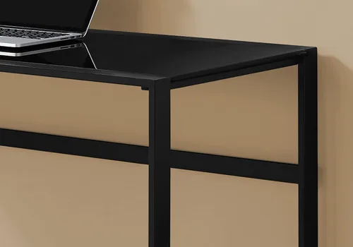 Miniatura 4 de Monarch Specialties Mesa de estudio para computadora portátil para el hogar y la oficina, escritorio de computadora con parte superior de vidrio
