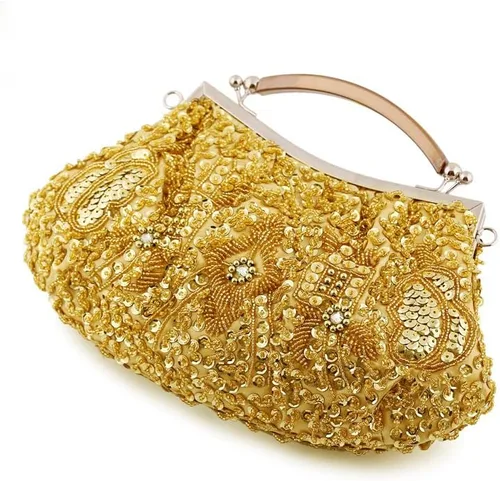 Miniatura 3 de Gionforsy Bolso Flapper de los años 20, bolso de mano de noche para boda, cóctel, baile, fiesta, rugido de los años 20, bolsa de cuentas Gastby
