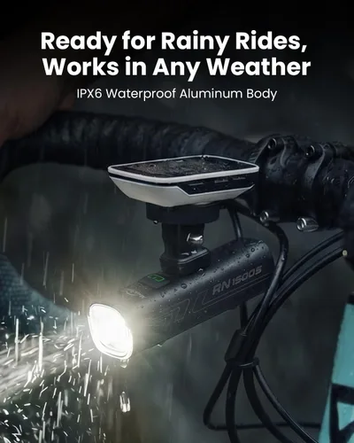 Miniatura 6 de Magicshine Luz de bicicleta RN 1500S, luces de bicicleta para conducción nocturna con montaje inferior, control FTR LightSync, recargable por USB