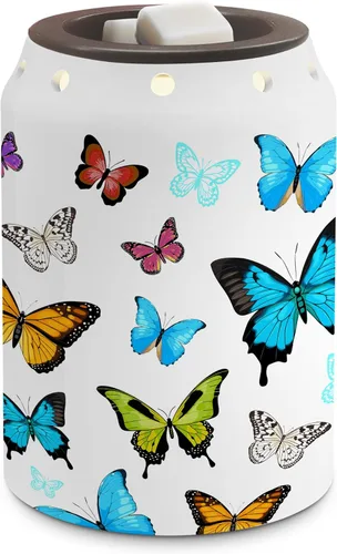 Calentador de cera de primavera de verano de mariposa, decoraciones de mariposa de granja, regalos de inauguración de la casa para mujeres,
