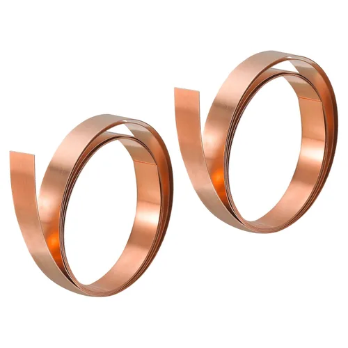 Miniatura 23 de uxcell Rollo de hoja de cobre, placa 3,280.8 ft m x 131.2 ft m x 0.2 ft m de la hoja del metal