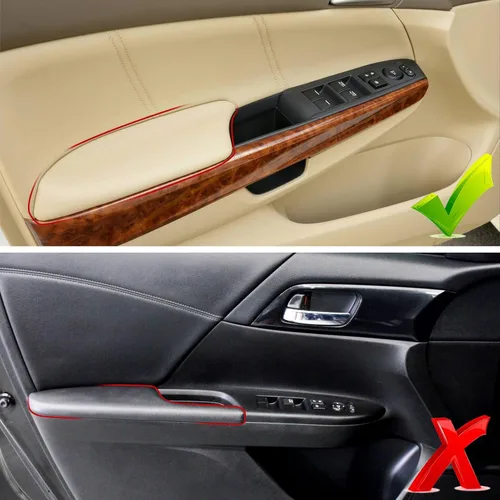 Miniatura 3 de Compatible con paneles de puerta de Honda Accord Tapa de apoyabrazos 2008-2012, 2 piezas de cubierta de apoyabrazos de panel de puerta de cuero PU