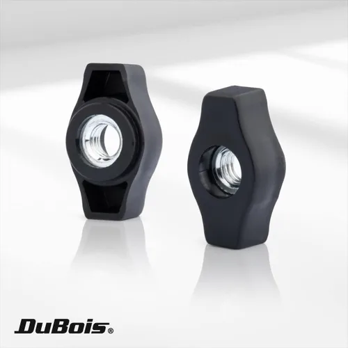 Miniatura 3 de DuBois Paquete de 10 perillas de ala de 1/4 de pulgada y 20 pomos de sujeción roscados para pista en T y accesorios de sierra de mesa, tablero