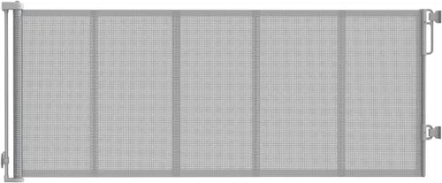 Reinforced 120" Extra Wide Retractable Baby Gates for Stairs, Mesh Saftey Gate for Pets, 10 Foot Retractable Dog Gate, No Drilling, One-Hand