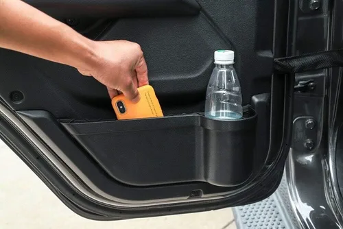 Miniatura 5 de JeCar Caja organizadora de almacenamiento de bolsillo para puerta trasera compatible con Jeep Wrangler 2018-2023 JL de 4 puertas, repuesto de red