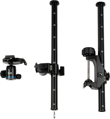 Miniatura 2 de SLIK Creator's Studio Kit (618-762) Kit todo en uno con extensión de poste de abrazadera de 17 pulgadas, brazo deslizante II de 19.5 pulgadas