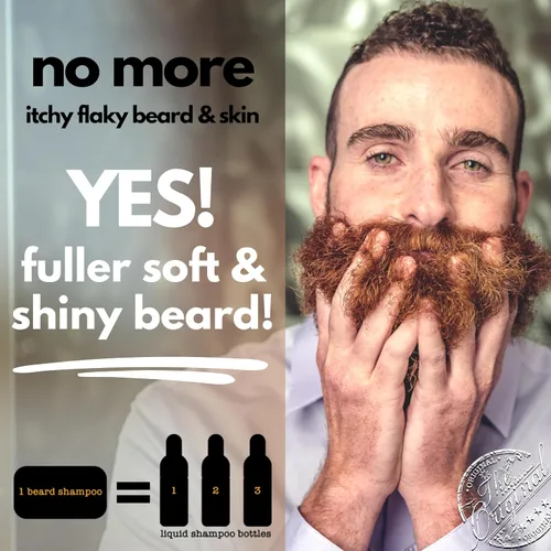 Miniatura 6 de Professor Fuzzworthy's Gentlemans BEER - Barra de champú para barba y cabello normal, seco y graso PERFUMADO con aceites completamente naturales