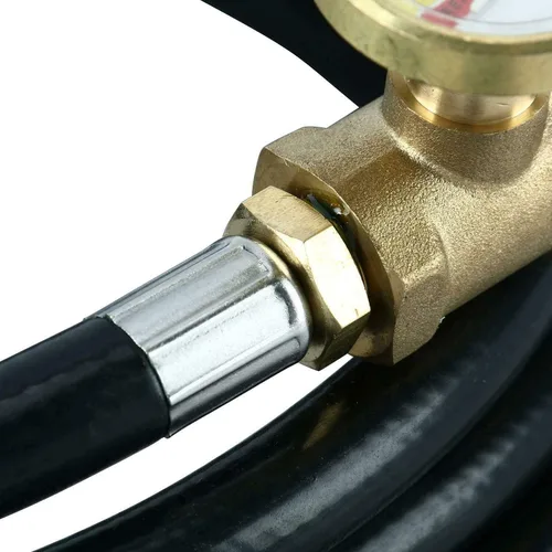 Miniatura 5 de GasSaf Manguera de Extensión de Tanque de Propano de 5 Pies con Medidor - Detector de Fugas Adecuado para Parrilla a Gas, Calentadores y Todos