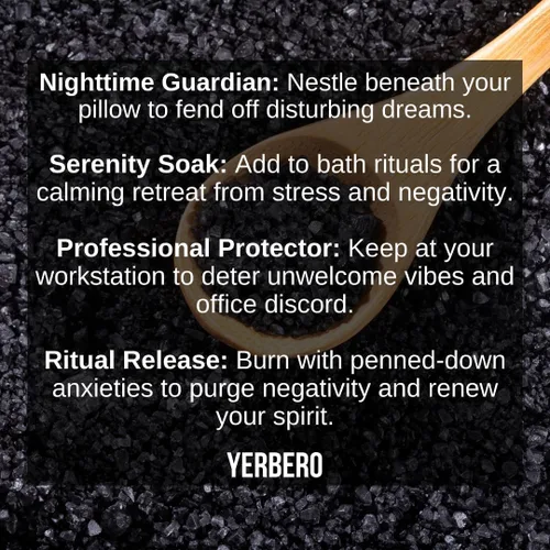 Miniatura 2 de Yerbero - Sal negra para protección 2oz (56g) - Sal Negra - Suministros esenciales de Wiccan y brujería para rituales, hechizos y purificación - Sal