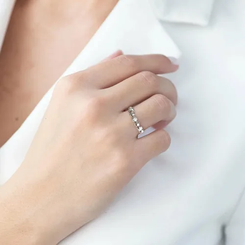 Miniatura 9 de Anillos de boda estéticos para mujeres, adolescentes, niñas, 3 piezas y cuentas en espiral, giro de una sola vuelta, anti estrés, anillos apilables