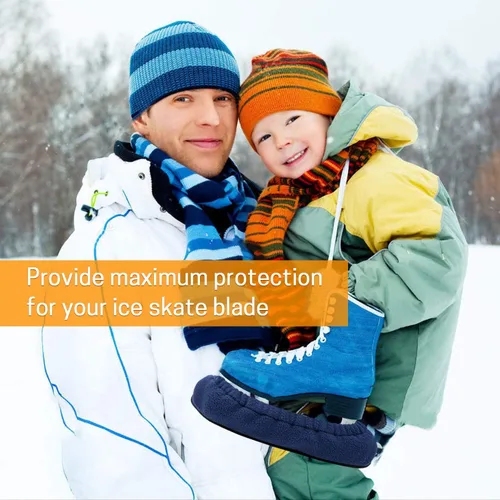 Miniatura 6 de VISEMAN Cubiertas de hoja de patinaje sobre hielo, empapadores de patinaje sobre hielo, protectores para patines de hockey, patines artísticos