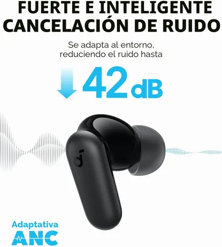 Miniatura 3 de Soundcore P30i de Anker Auriculares con cancelación de ruido, cancelación de ruido fuerte e inteligente, graves potentes, 45H de reproducción, Negro