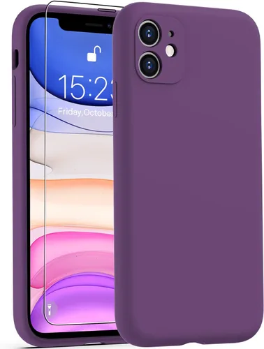 Miniatura 89 de DEENAKIN Funda de silicona compatible con iPhone 12 con protector de pantalla, mejora la protección de la cámara, funda protectora suave y flexible