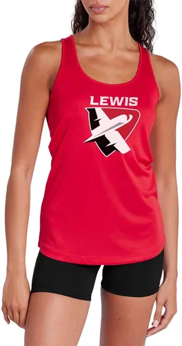 Miniatura 489 de Camiseta deportiva sin mangas oficial de NCAA Collegiate para mujer, con espalda cruzada, colección con logotipo primario