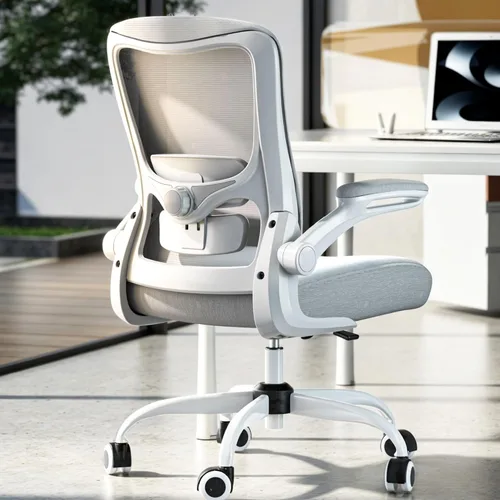 Silla de oficina ergonómica, silla de escritorio con respaldo alto y soporte lumbar ajustable, respaldo de malla transpirable, capacidad de 330 Gris