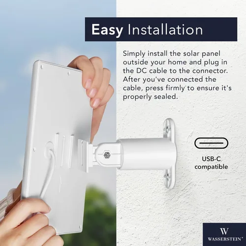 Miniatura 5 de Wasserstein Panel solar compatible con la batería de la leva del foco del anillo, batería de la leva del anillo y Reolink Argus Pro
