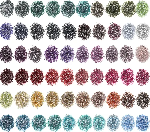 Miniatura 8 de 60000 piezas de cuentas de diamantes de imitación de 60 colores para pintura con diamantes, cuentas redondas de resina de fondo plano, diamantes