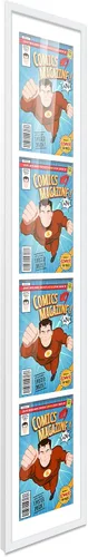 Miniatura 99 de Poster Palooza Marco de cómic con paspartú para 1 cómic de la Edad de Bronce publicado entre 1970 y 1985, marco de cómic negro para cómic de 7.25 x