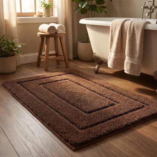 Miniatura 117 de GRANNY SAYS Alfombras de baño antideslizantes, lavables, extra suaves y absorbentes de agua para baño, alfombra de baño peluda de felpa, alfombra